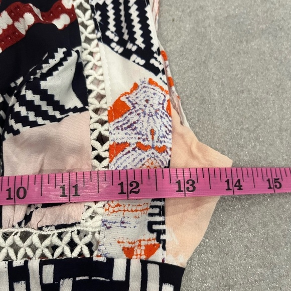 [S]ATL Abel The Label Aztec Geo Print Maxi Dress Slit Open Back Boho - Picture 9 of 12